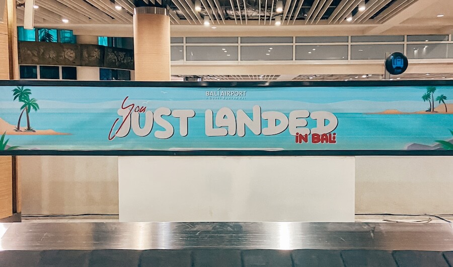 You just landed in Bali - Banner