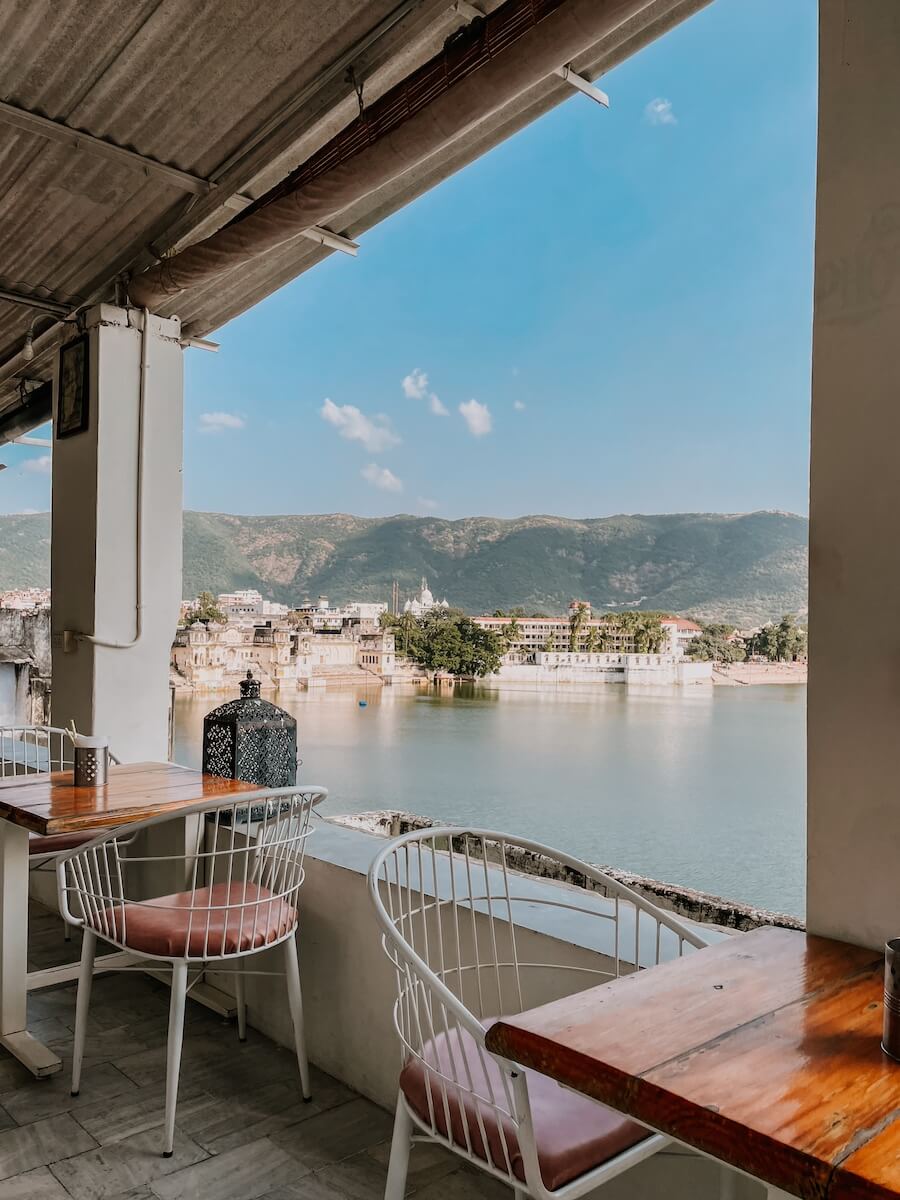 Blick auf den See in Pushkar