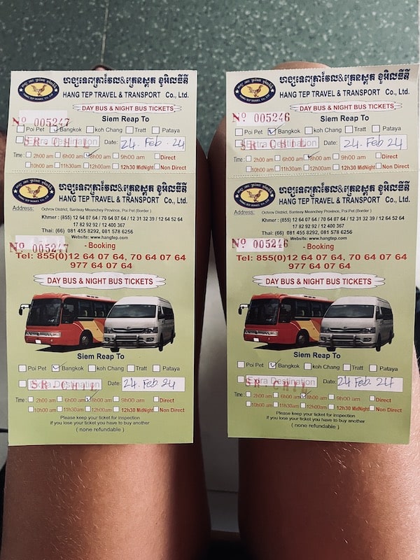 Bustickets von Kambodscha nach Thailand