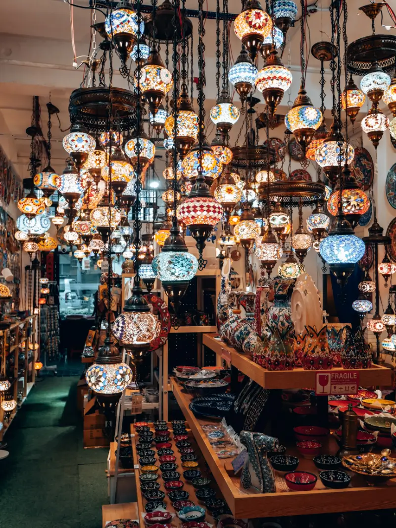 Lampengeschäft im Central Market