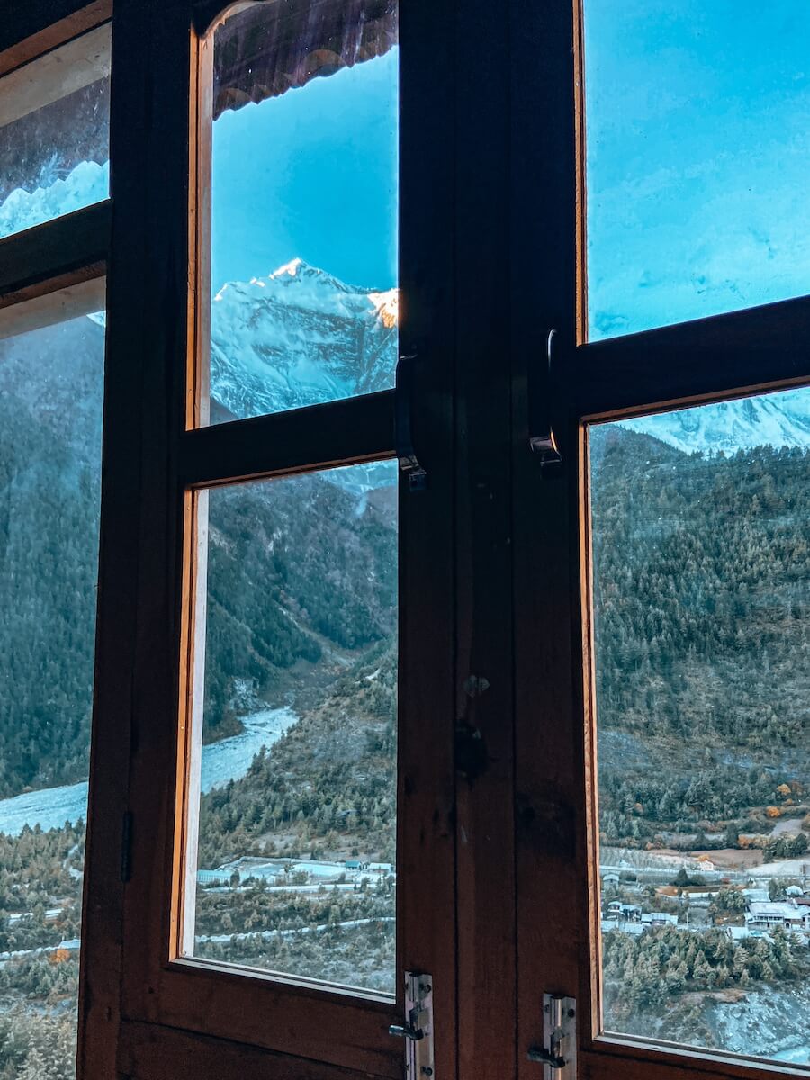 Heutiger Ausblick aus unserem Zimmer - Anapurna II