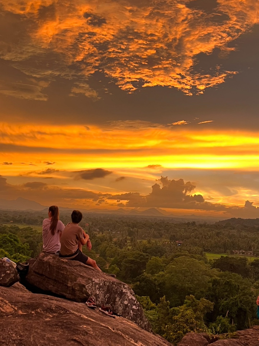 Sonnenuntergang in Sigiriya