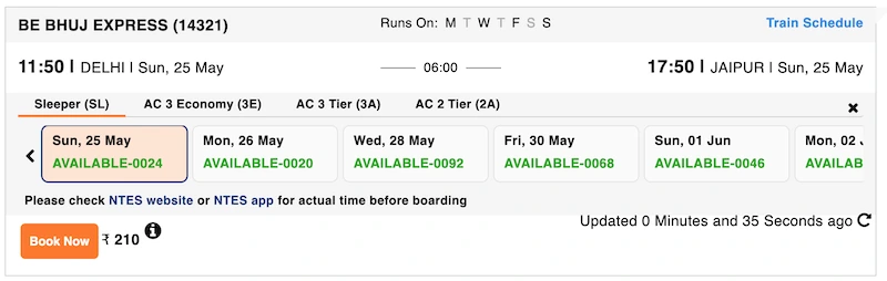 Schritt 3: Anleitung für Zugticketbuchung bei Indian Railways IRCTC